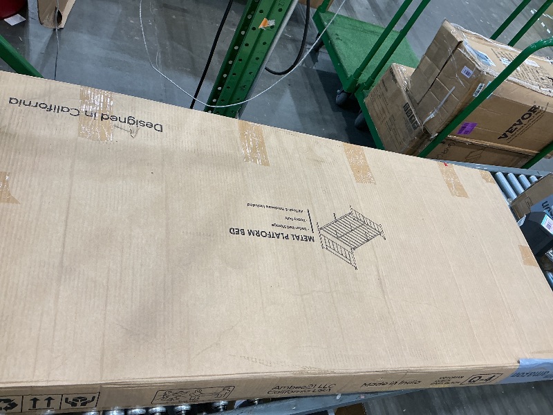 Photo 1 of *USED*
Golden Gate Beds Victorian Style Metal Platform Bed Frame with Antique Wrought Iron-Art Headboard and Footboard, Classic Cama Steel Mattress Foundation, No Box Spring Needed, Queen Size, Black Finish