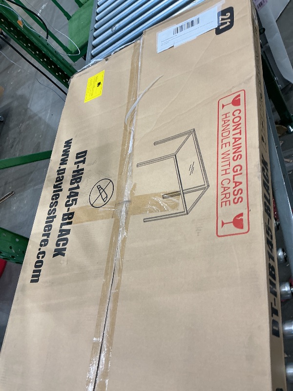 Photo 1 of *PARTIAL SET*
FDW | Dining Table Set for 4 | 5-Piece Glass Black Dining Table | Kitchen Table with 4 Upholstered Chairs and Faux Leather Cushions | Space-Saving and Modern Design | for Dining Room, Easy to Assemble