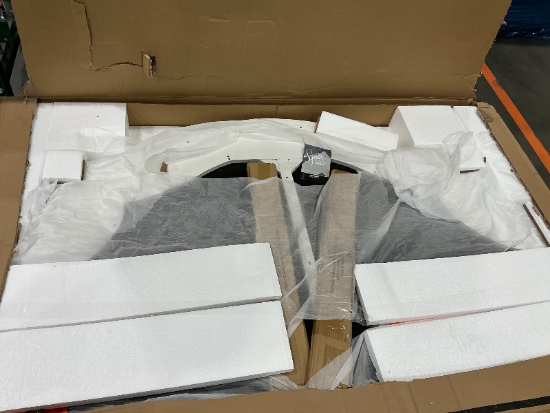 Photo 1 of *USED*
Signature Design by Ashley Realyn French Country Upholstered Tufted Panel Headboard ONLY, King/California King, White & Beige