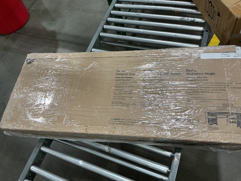 Photo 1 of *PARTIAL SET*
Sauder Harbor View L Shaped Computer Desk Home Office with File Cabinet Storage Drawer, Cable Management, Keyboard Tray, in Curado Cherry finish