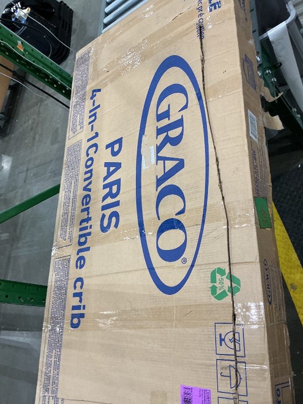 Photo 1 of *USED*
Graco Paris 4-in-1 Convertible Crib - GREENGUARD Gold Certified, Converts to Toddler Bed, Daybed and Full Bed, Fits Standard Crib Mattress, Adjustable Mattress Base, Sage