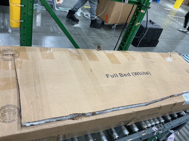 Photo 1 of *UNTESTED*
GarveeHome Full Size Bed Frame for Kids with Velvet Upholstered Headboard, Cute Low Profile Platform Bed for Girls and Boys, No Box Spring Needed, Strong Wooden Slats, Noise Free, Easy Assembly, White