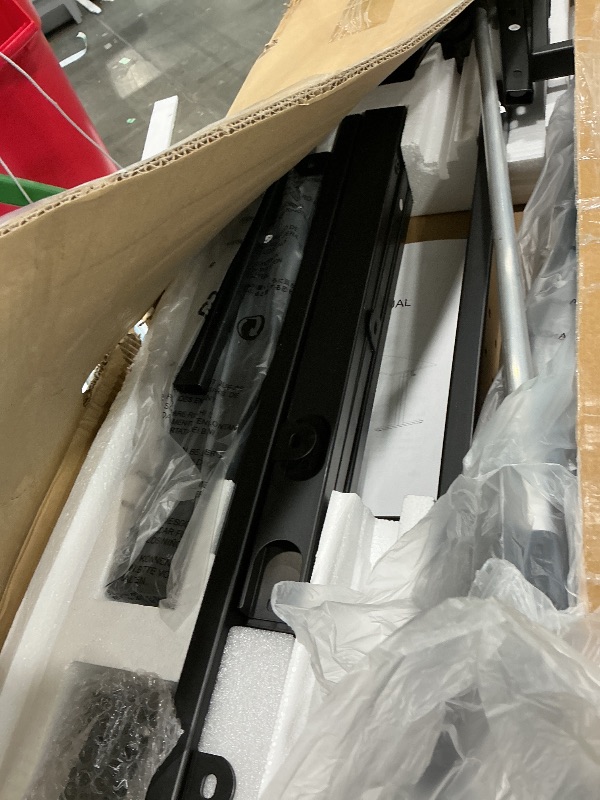 Photo 1 of *USED*
Huuger L Shaped Standing Desk with Power Outlets, 63 x 55 Inch Height Adjustable Computer Desk for Bedroom, Corner Stand up Desk for Home and Office, Work and Study, Black