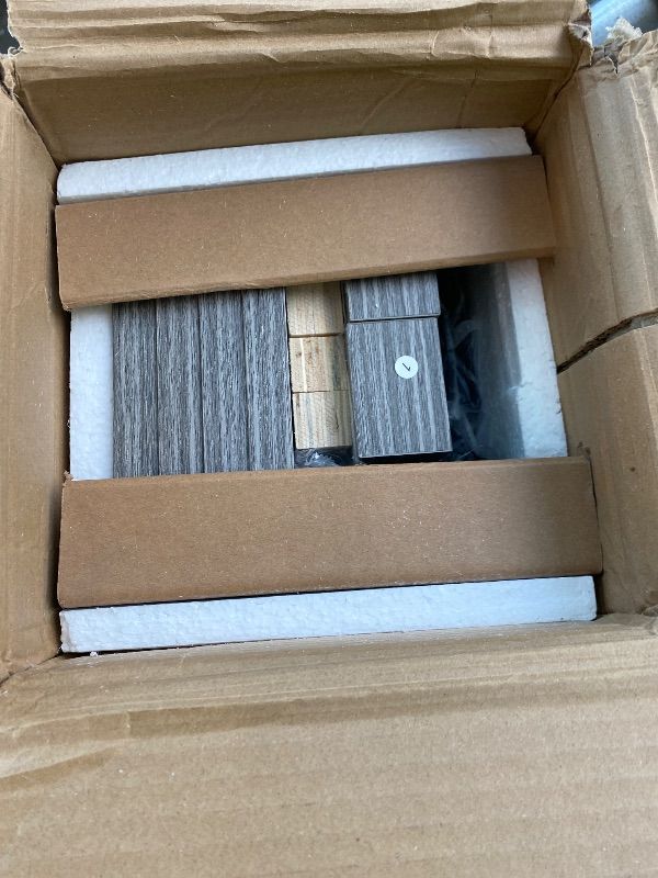 Photo 1 of **Unknkw Missing pieces**
Merax 3-Pieces Bedroom Sets, Farmhouse Platform Bed, Storage Nightstand and Dresser, Bedframe with Double Sliding Door Storage Headboard and Charging Station, Antique Gray, Queen Size