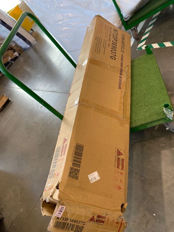 Photo 1 of *PARTIAL SET - Only Box 1/2, Missing 2/2*
STORAGE CABINET 69 L color antique gray pieces is missing .