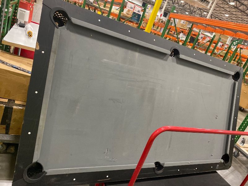 Photo 1 of **See Clerk Notes** 
GoSports 8 ft Pool Tables with Wood Finish - Billiards Game Room Table for Adults & Family - Accessories Not Included - Gray