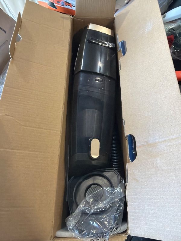 Photo 1 of *UNTESTED*
CKIKH Handheld Vacuum Cordless, 15000PA Strong Suction Hand Held Car Vacuum Cleaner Portable with Multi-Nozzles & Washable Filter, Lightweight Dust Busters Rechargeable for Home, Car, Office, Pets
