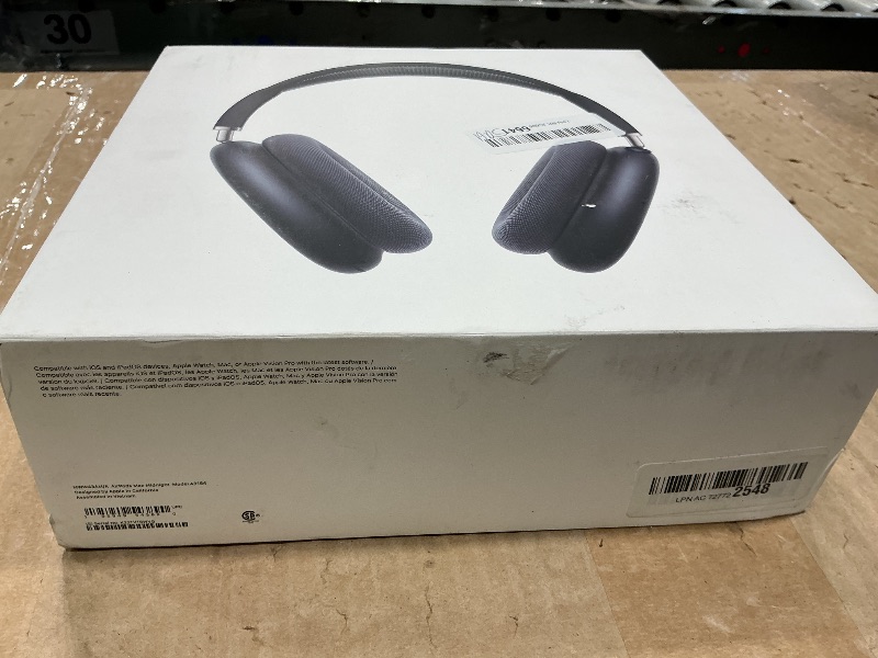 Photo 1 of **MISSING CHARGER**
Apple AirPods Max Wireless Over-Ear Headphones, Active Noise Cancelling, Transparency Mode, Personalized Spatial Audio, Dolby Atmos, Bluetooth Headphones for iPhone – Space Gray
