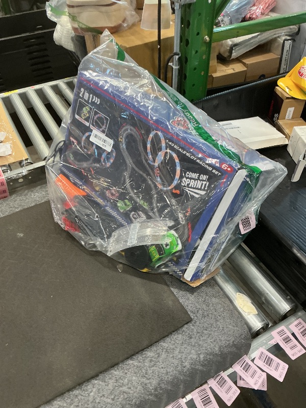 Photo 1 of *USED*
2-in-1 Slot Car Race Track Set with 4 High-Speed Cars, Electric Track, Dual Racing Game with 2 Controllers, Circular Overpass Design Featuring Flash Tracks. Toy Gift for Boys Kids Ages 4-6 6-8 8-12