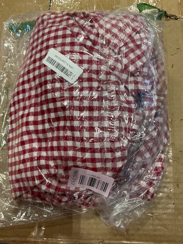 Photo 1 of *MINOR DAMAGE - USED*
Flygo Womens Plaid Pajamas Sets 2 Piece Cotton Pj Set Puff Sleeve Ruffle Babydoll Shirt Gingham Pants Lounge Sets (Red-XXL)