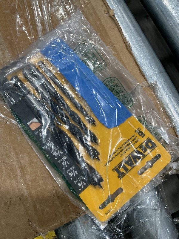 Photo 1 of *USED*
DEWALT Drill Bit Set, Brad Point, 6-Piece (DW1720) , Black