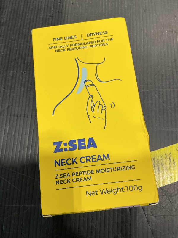Photo 1 of *MINOR DAMAGE - USED*
Z:SEA Neck Firming Cream with Roller - 3.52 Fl Oz Anti-Aging Neck & Chest Cream with Peptide Complex, Collagen, Hyaluronic Acid, Vitamin B5, Ceramide, Moisturizing, Smooths Wrinkles & Fine Lines??