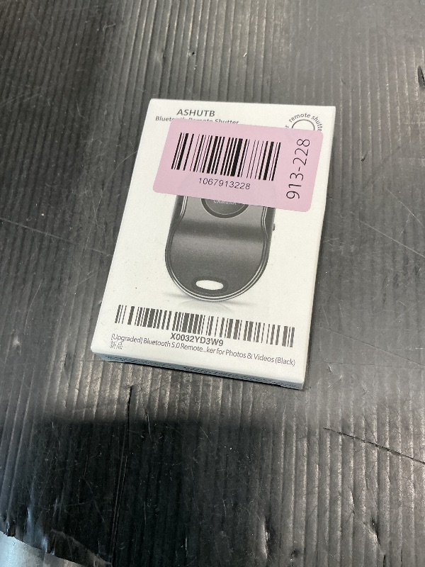 Photo 1 of [Upgraded] Bluetooth 5.0 Remote Shutter for iPhone & Android Camera Wireless Remote Control Selfie Button for iPad iPod Tablet, HD Selfie Clicker for Photos & Videos (Black)