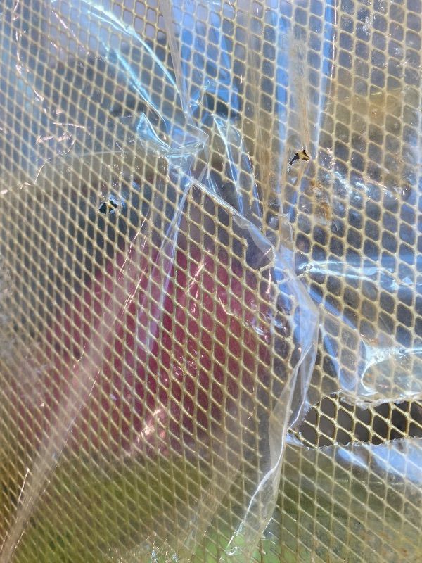 Photo 1 of ***MAJOR DAMAGE*** Fire Beauty Single Panel Handcrafted Wrought Iron Mesh Chevron Fireplace Screen, Fire Spark Guard for Living Room, Bedroom Decor(Golden)