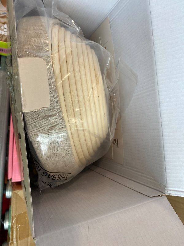 Photo 1 of ***SIMILAR ITEM*** Banneton Bread Proofing Basket, Kook, Sourdough Proofing Bread Basket, Bread Banneton Proofing, Artisan Sourdough Making Baskets, 9 Inch Rattan Baskets and Cloth Liners, Set of 2, Round
