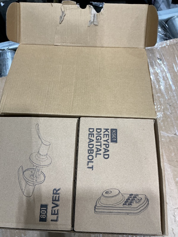 Photo 1 of ** SOLD AS IS NO RETURN/REFUNDS**SEE COMMENTS!
Veise Keyless Entry Door Lock with 2 Lever Handles - Electronic Keypad Deadbolt, Easy Installation Digital Smart Front Door Lock Set, Satin Nickel