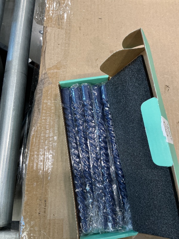 Photo 1 of 10 Inch Navy Blue Taper Candle Set, 10 Pack Unscented Dripless Candlesticks for Family Dinner Parties Home Decoration Picnic