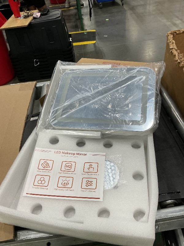 Photo 1 of *MISSING PARTS - See Clerk Notes*
Shinerva Vanity Mirror with Lights,12"×14.6" LED Makeup Mirror,Lighted Makeup Mirror with Lights, Smart Touch Control Dimmable 3 Modes Light, Lighted Up Mirror for Makeup Desk, Bedroom, Dressing Room