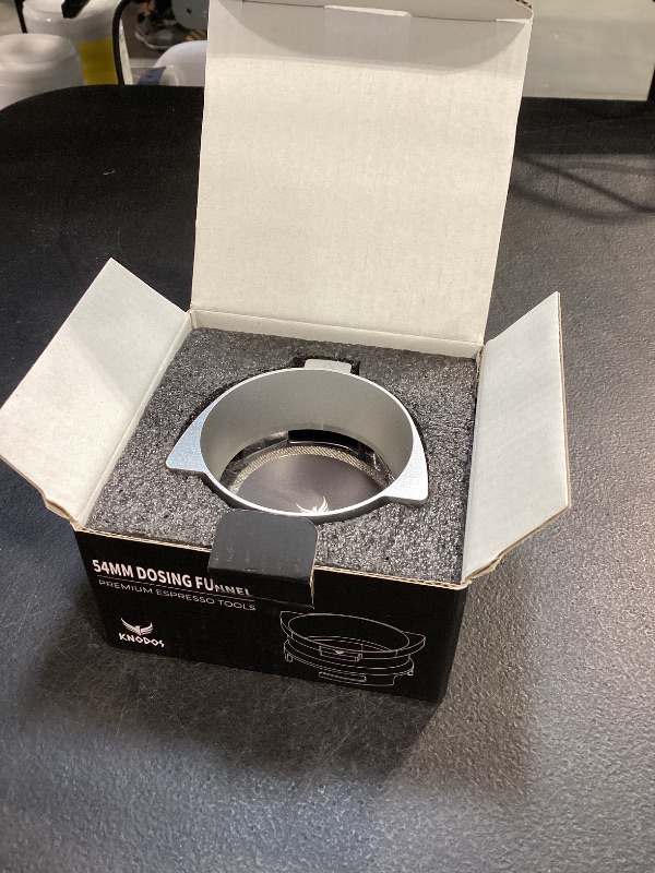 Photo 1 of 54mm Dosing Funnel Espresso Puck Screen Set KNODOS Grinder Trigger Portafilter Funnel and Filter Compatible with Breville 54mm Portafilters