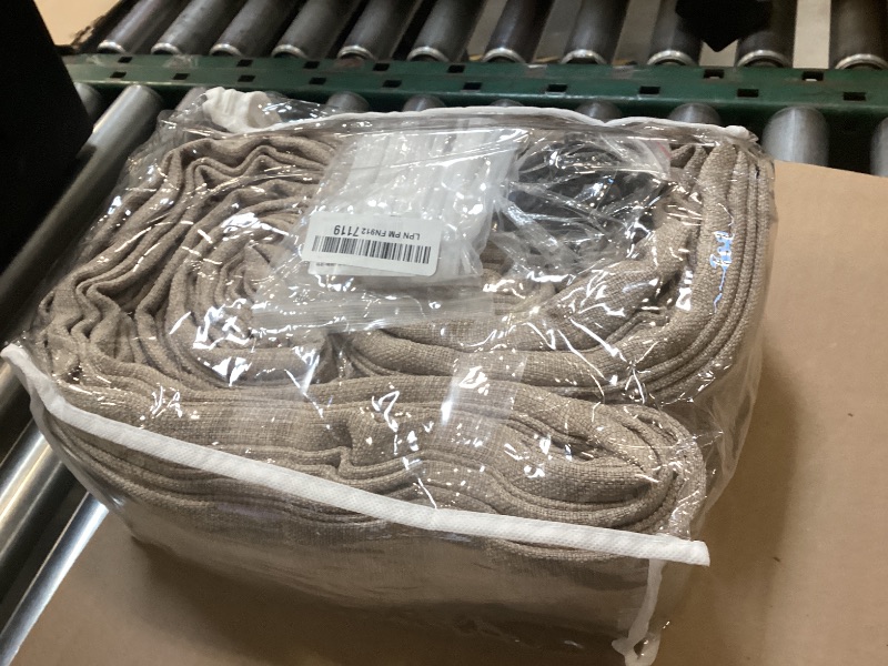 Photo 1 of 70 Inch Extra Wide Blackout Curtain 90 Inches Long for Living Room Pinch Pleated Thick Linen Thermal Insulated Drapes Back Tab Burlywood Birch 100% Black Out Curtain for Bedroom Large Window 1 Panel