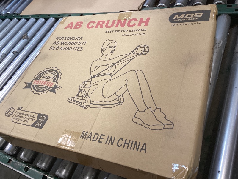 Photo 1 of Ab Machine Ab Workout Equipment Sit Up Machine & Exercise Equipment Ab Crunch Machine for Stomach Workout Ab Core Trainer Abdominal Machine for Home Gym with Resistance Bands (Red)