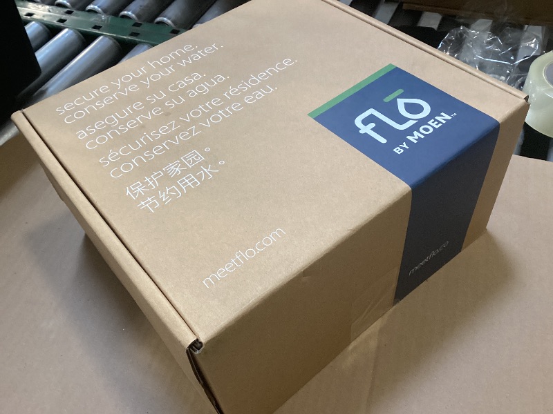Photo 1 of Moen Flo Smart Water Monitor and Automatic Shutoff Sensor, Wi-Fi Connected Water Leak Detector for 1-1/4-Inch Diameter Pipe, 900-002