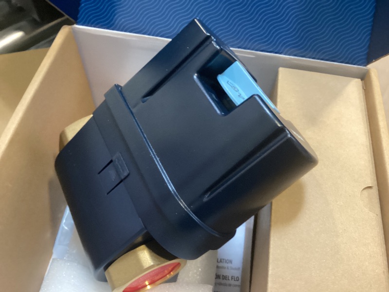 Photo 1 of Moen Flo Smart Water Monitor and Automatic Shutoff Sensor, Wi-Fi Connected Water Leak Detector for 1-1/4-Inch Diameter Pipe, 900-002