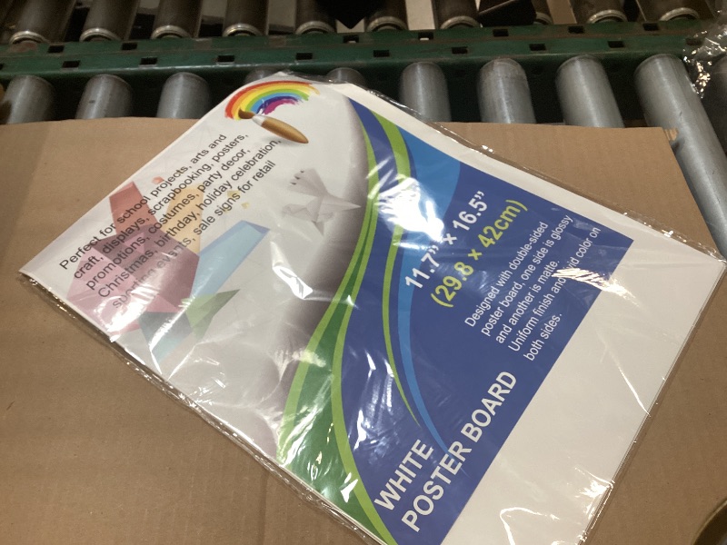 Photo 1 of 10 Pcs Poster Board 11.7 x 16.5 Inches White Poster Board Paper Bulk, ROOKEA 250 GSM Thickness Vision Board Blank Graphic Display Posterboards for Drawing Artwork School Arts Crafts Projects