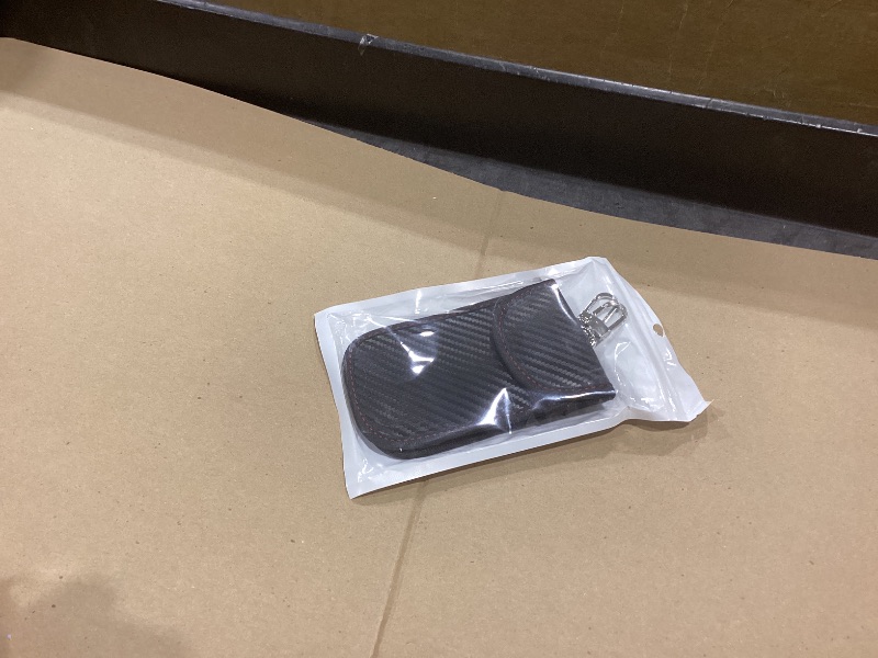 Photo 1 of 2 Pack Faraday Car Keycase Protective Bag Car rfid Signal Blocking Key Fob Protector Carbon Fiber Security Anti-theft Car Key Pouch Anti-Hacking Case Blocker Car Rfid Key Bag Faraday Cage Protector