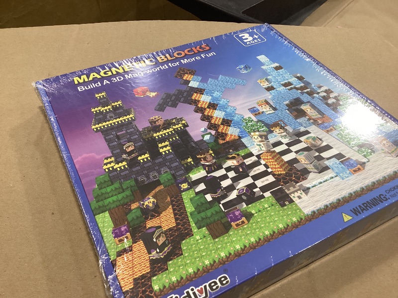 Photo 1 of 144PCS Magnetic Blocks - Mine Magnet World Chess Set, Magnetic Building Toys Games for Kids Ages 5-7 6-8 8-12, Magnet Blocks Kids Toddler Toys, Ideal Gifts for Boys & Girls Ages 3+