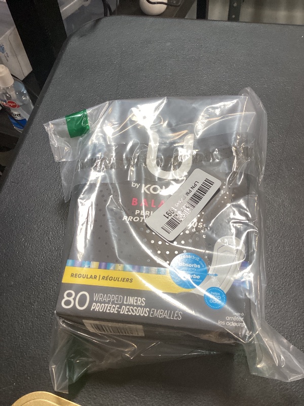 Photo 1 of U by Kotex Balance Wrapped Panty Liners, Regular Length, 80 Count (Packaging May Vary)