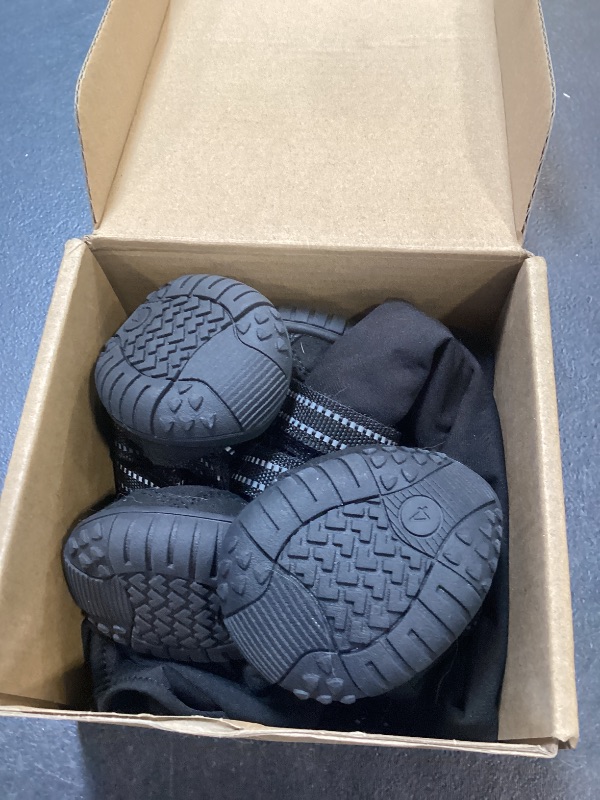 Photo 1 of Idepet Dog Suspender Boots, Tall Dog Boots Anti-Slip & Fall Waterproof Shoes Leggings, Adjustable Suspender Boots for Dogs Winter Snow Rain Hiking Paws Protector(Black, 4)