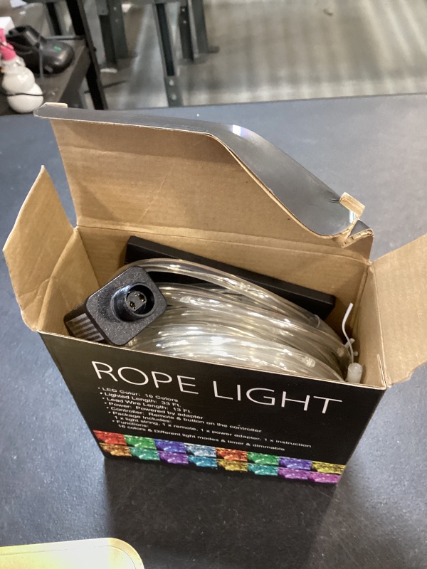 Photo 1 of Minetom Color Changing Rope Lights Outdoor, 33FT 100 LED String Lights with Plug & Remote, Waterproof Christmas Light Outdoor Decoration, Twinkle Rope Light for Outside Indoor Bedroom,16 Colors