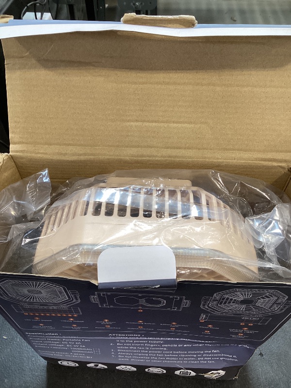 Photo 1 of Orteen Camping Fan Rechargeable - 9-Inch Battery Powered Fan, 24000mAh(60Hrs) Battery Operated for Camping, Auto Oscillation Cordless, Tent Fan with Remote/Light, 4 Speeds, 4 Timing, Outdoor