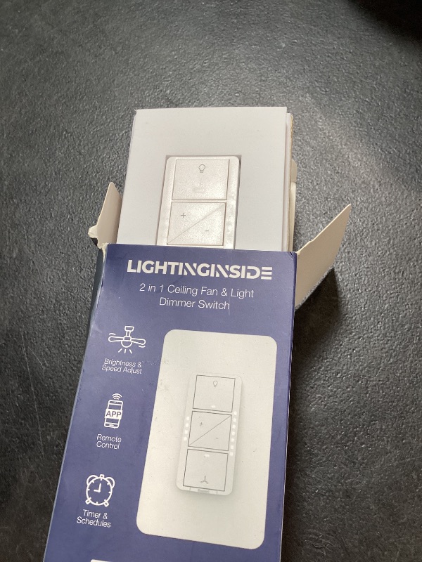 Photo 1 of Smart Ceiling Fan Control and Light Dimmer Switch, Compatible with Alexa/Google Assistant/Smart Life, Neutral Wire Required, Single Pole Fan Light Switch, 2.4G Wi-Fi only, Timer, No Hub Required, 1PC