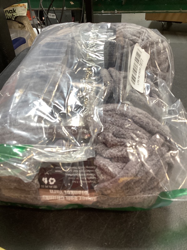 Photo 1 of 4-Pack Chunky Yarn for Crocheting Blankets & Big Projects - 14oz/152.8yd Total, Ultra Soft & Bulky Chenille Yarn, Perfect for Blankets, Amigurumi, Charcoal Gray