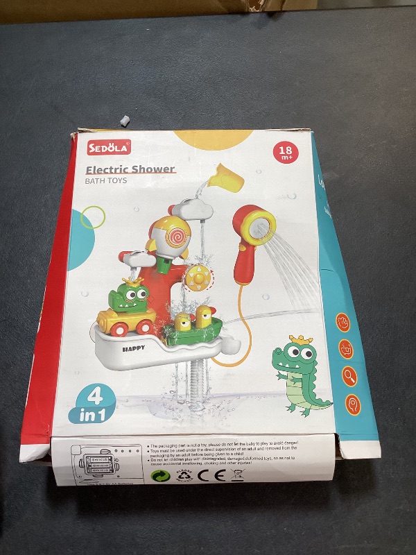 Photo 1 of SOCBTNSO FlowFun Bath Toy Set: Electric Shower with 360° Rotate, Rocket Whistle, Cute Car Toy & Little Yacht | Interactive Water Play Kit for Toddlers 18 Months +