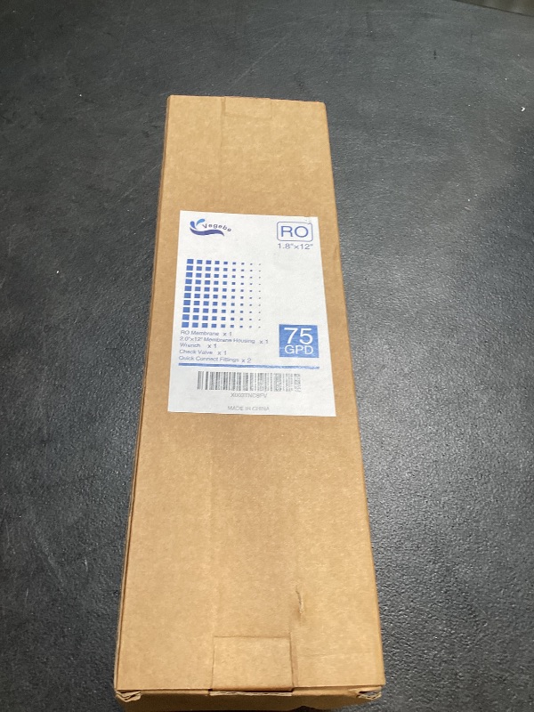 Photo 1 of 75 GPD RO Membrane Filter Replacement with Reverse Osmosis Membrane Housing, Wrench, 1/4" Quick-Connect Fitting, Check Valve, Fit Under Sink RO Home Drinking Water Filter Filtration Purifier System