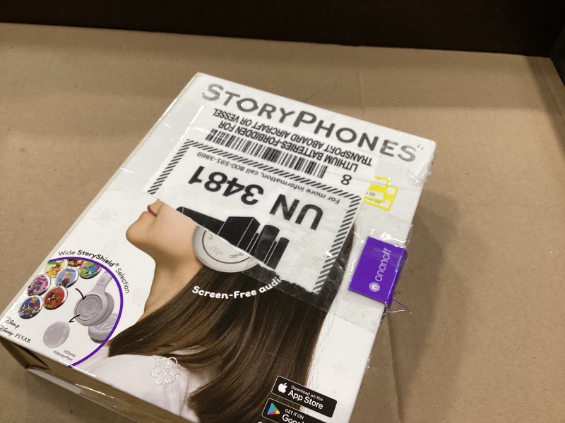 Photo 1 of STORYPHONES, Storytelling Foldable Bluetooth Kids Headphones-Intro Bundle with ZenDisk and PlayShield, Perfect for Travel, Learning, Screen-Free Entertainment, Stories and Music by Onanoff (White)