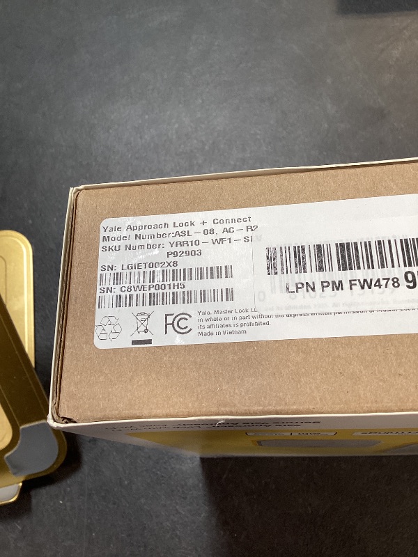 Photo 1 of Yale Approach Smart Wi-Fi Deadbolt Retrofit Smart Lock, Unlimited Virtual Keys, App Remote Control, Keyless Entry - Silver