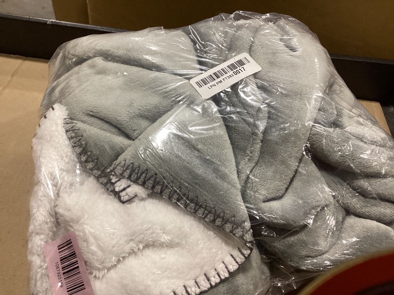 Photo 1 of EzrAllora Premium Double Layer Foot Pocket Blanket -Patent Pending- Gamer Gift for Men Who Have Everything - Father's Day Useful Gifts for Dad Who Wants Nothing (Double Layer, Silver Grey)