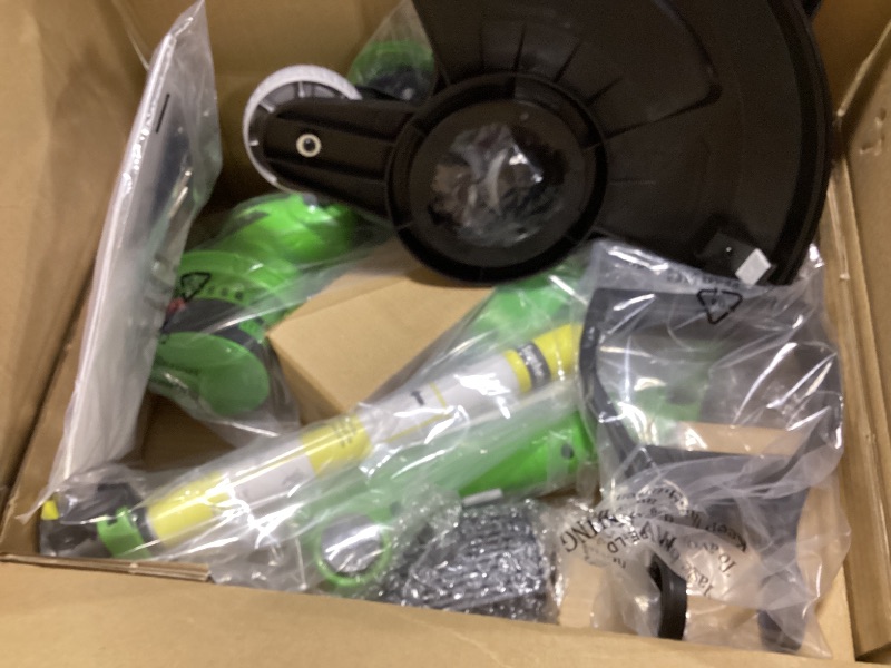 Photo 1 of 20V 12" Cordless String Trimmer With 2 X 4.0ah Battery and Charger, Electric Grass Trimmer Battery Powered Eater String, Edger Lawn Tool Grass Cutter With 8pcs Line, Lawn Mover For Yard, Garden, Green