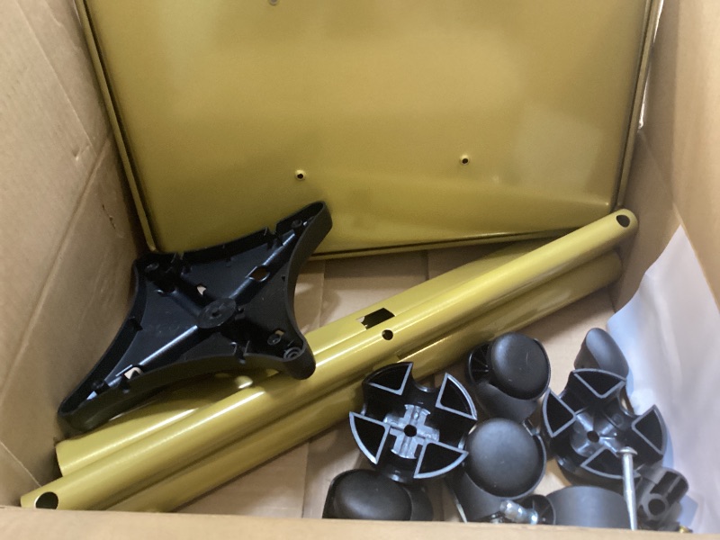 Photo 1 of Salon Tray, Premium Metal Rolling Tray Cart, Tattoo Tray Height Adjustable, Dentist Tray Medical Tray Spa Service Rolling Tray,Champagne Gold