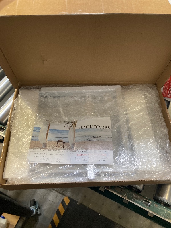 Photo 1 of 6.6FT x 6.6FT White Wedding Arches for Ceremony Rectangular Metal Balloon Arch Stand Kit Garden Floral Square Arch Frame Background for Anniversary Birthday Party Bridal Shower Decoration Home Decor