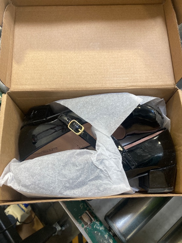 Photo 1 of LseLom Girls Dress Shoes-Mary Jane Shoes for Girls Low Heel Princess Hook and Loop Dance Shoes Party Wedding Flats for Big Girls Black US 1