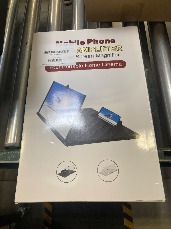 Photo 1 of 20" Screen Magnifier for Mobile Phone,3D HD Cell Phone Magnifying Projector Screen Enlarger for Movies, Videos, and Gaming,Foldable Phone Stand with Screen Amplifier,Supports All Smartphones (Black)