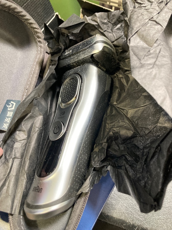 Photo 1 of Braun Electric Razor for Men With Precision Beard Trimmer, Rechargeable, Wet & Dry Foil Shaver, Clean & Charge Station & Travel Case, Silver, 3 Piece Set