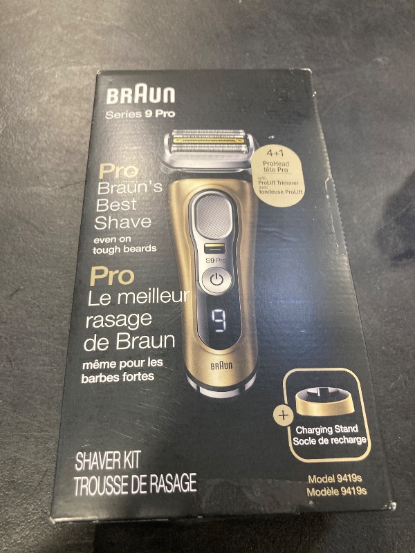 Photo 1 of Braun Series 9 Pro 9419s Electric Shaver for Men, Wet & Dry Razor, Shaving Kit with 4+1 Head with ProLift Trimmer