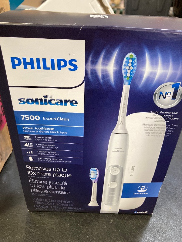 Photo 1 of Philips Sonicare ExpertClean 7500 White, Rechargeable Electric Power Toothbrush, HX9690/06