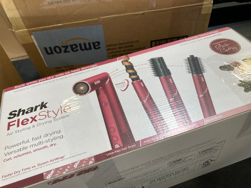 Photo 1 of Shark FlexStyle Air Styling & Drying System, Powerful Hair Dryer Brush & Multi-Styler with Auto-Wrap Curlers, Diffuser, Paddle Brush, Round Brush, Concentrator Attachment, Black Cherry, HD457CR